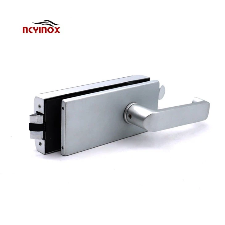 High Quality Office Aluminum Square Door Handles Lock For Interior Glass Door