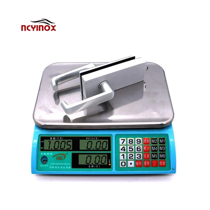 High Quality Office Aluminum Square Door Handles Lock For Interior Glass Door