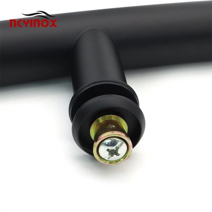 Luxury Matte Black Stainless Steel Glass Door Pull Handles For Wooden Door