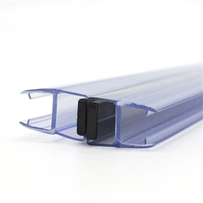 Feine Badezimmer-Glastür, schwarzes PVC, Duschraum-Abdichtung, langer, wasserdichter Badezimmer-Dichtungsstreifen