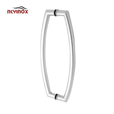 UK-Klammer-Stil, Edelstahl, 43,2 cm (17 Zoll), Glasmontage, Rücken-an-Rücken-gebogener Zuggriff